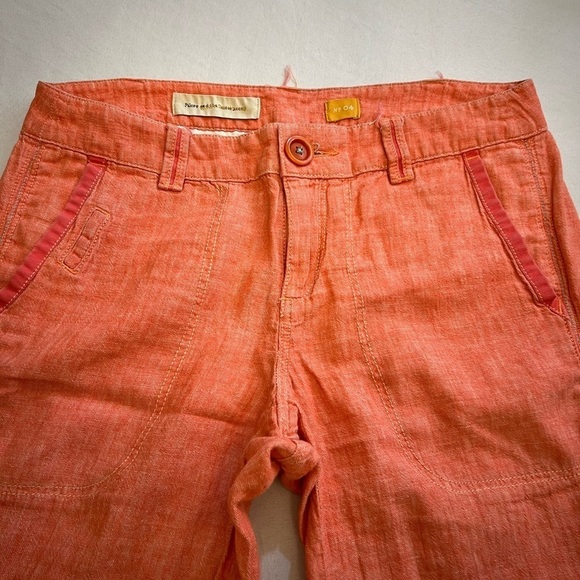 ANTHROPOLOGIE PILCRO Linen Women’s Pants, Flared Leg, Size 4 - Picture 2 of 8